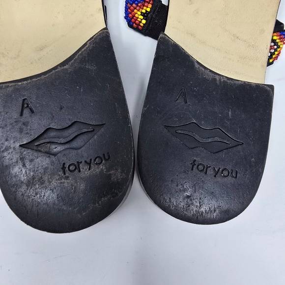 Bisou Bisou Southwest Beaded Slide Flat Sandal 10 - Picture 6 of 6